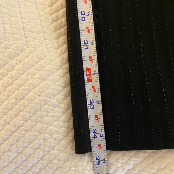 Chico's Black pants w/ metallic thread stripe 14 / Large / 2.5 Tall - Picture 4 of 7